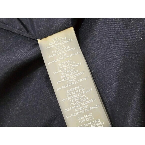 Tommy Hilfiger Jacket Full Zip 12 Red White Navy Blue Plaid Collarless Blazer - Picture 14 of 16